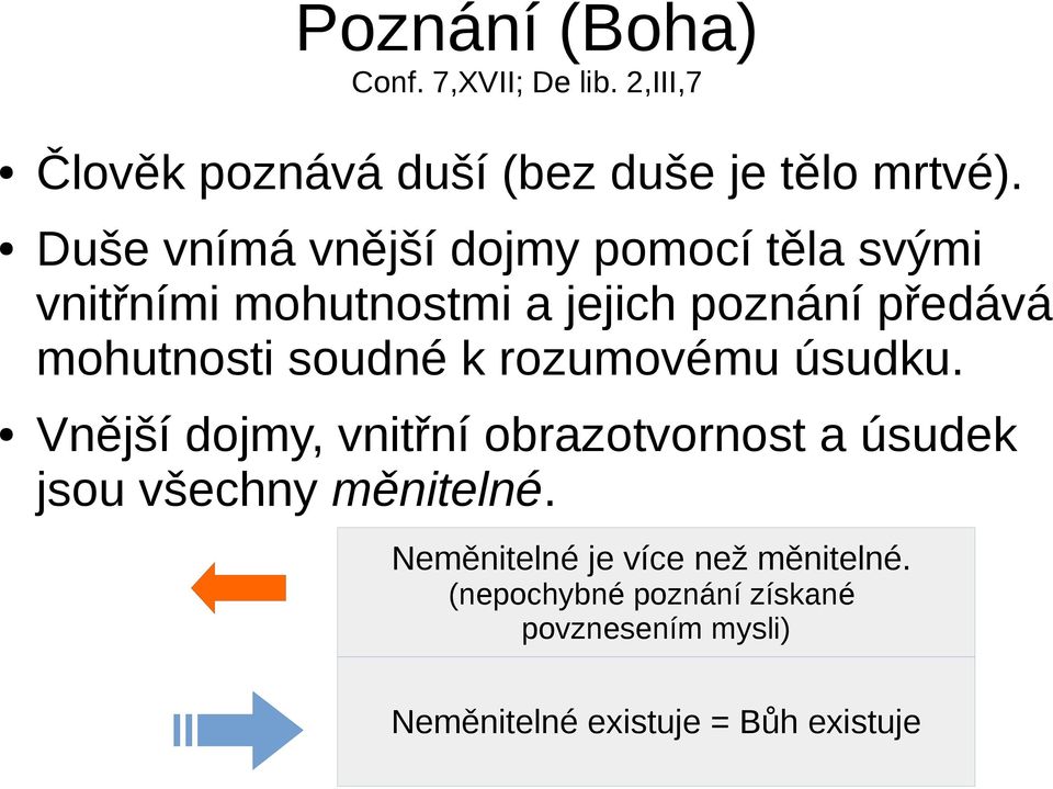 soudné k rozumovému úsudku. Vnější dojmy, vnitřní obrazotvornost a úsudek jsou všechny měnitelné.