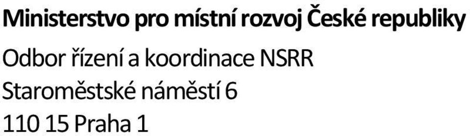 řízení a koordinace NSRR