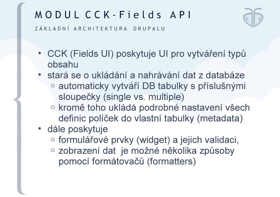 sloupečky (single vs.