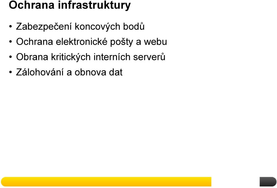 pošty a webu Obrana kritických