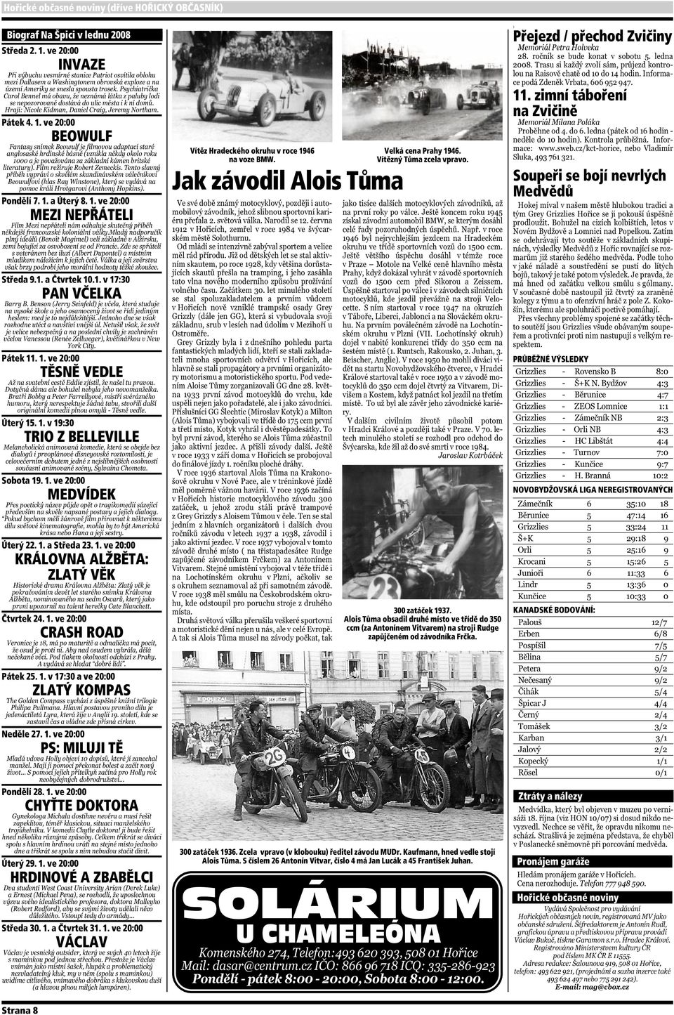 1. ve 20:00 CRASH ROAD Pátek 25. 1. v 17:30 a ve 20:00 ZLATÝ KOMPAS Neděle 27. 1. ve 20:00 PS: MILUJI TĚ Pondělí 28. 1. ve 20:00 CHYŤTE DOKTORA Úterý 29. 1. ve 20:00 HRDINOVÉ A ZBABĚLCI Středa 30. 1. a Čtvrtek 31.