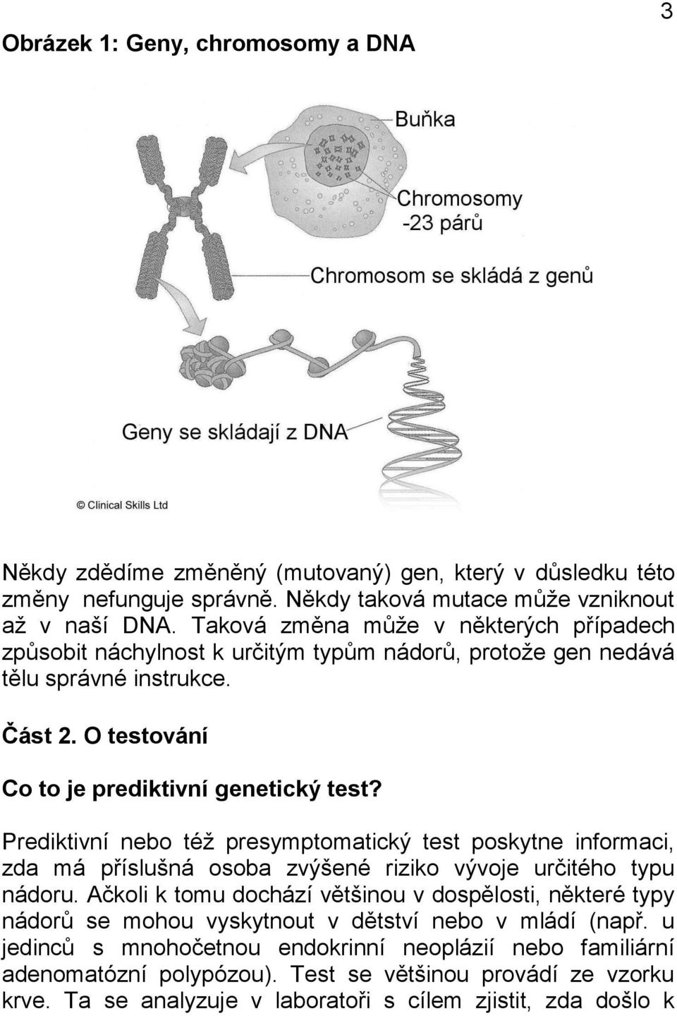 Prediktivní nebo též presymptomatický test poskytne informaci, zda má příslušná osoba zvýšené riziko vývoje určitého typu nádoru.