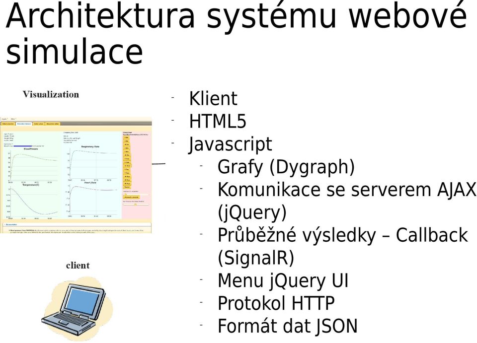 serverem AJAX (jquery) Průběžné výsledky Callback