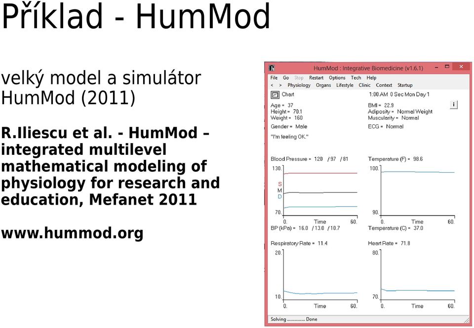 - HumMod integrated multilevel mathematical