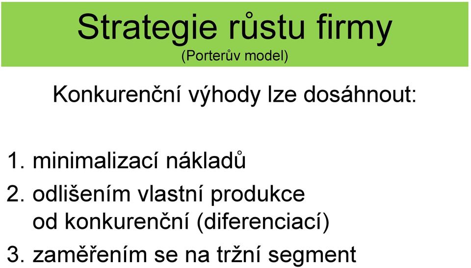 minimalizací nákladů 2.