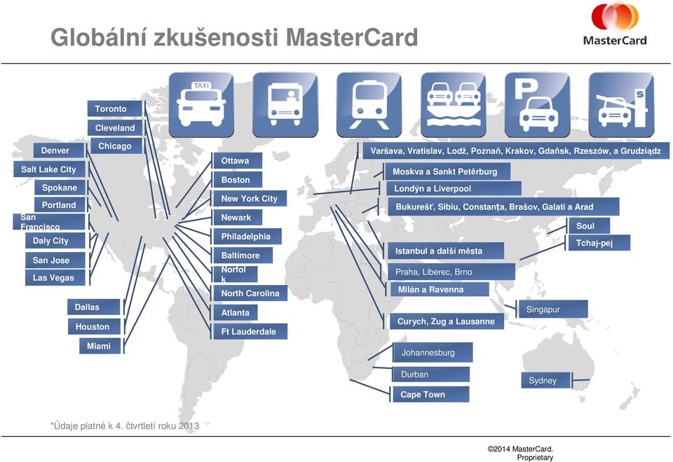 Krakov, Gdaňsk, Rzeszów, a Grudziądz Moskva a Sankt Petěrburg Londýn a Liverpool Bukurešť, Sibiu, Constanța, Brašov, Galati a Arad Soul Tchaj-pej