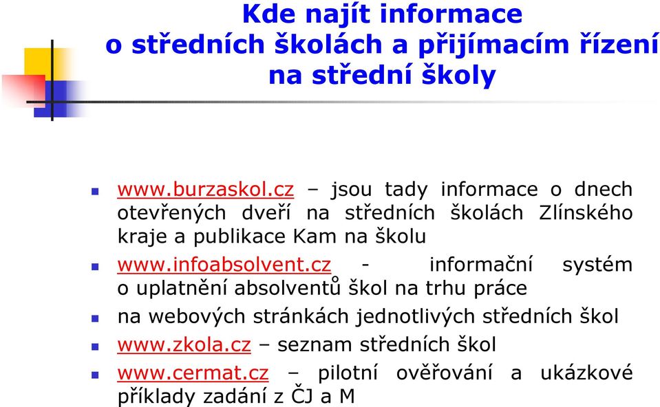 školu www.infoabsolvent.