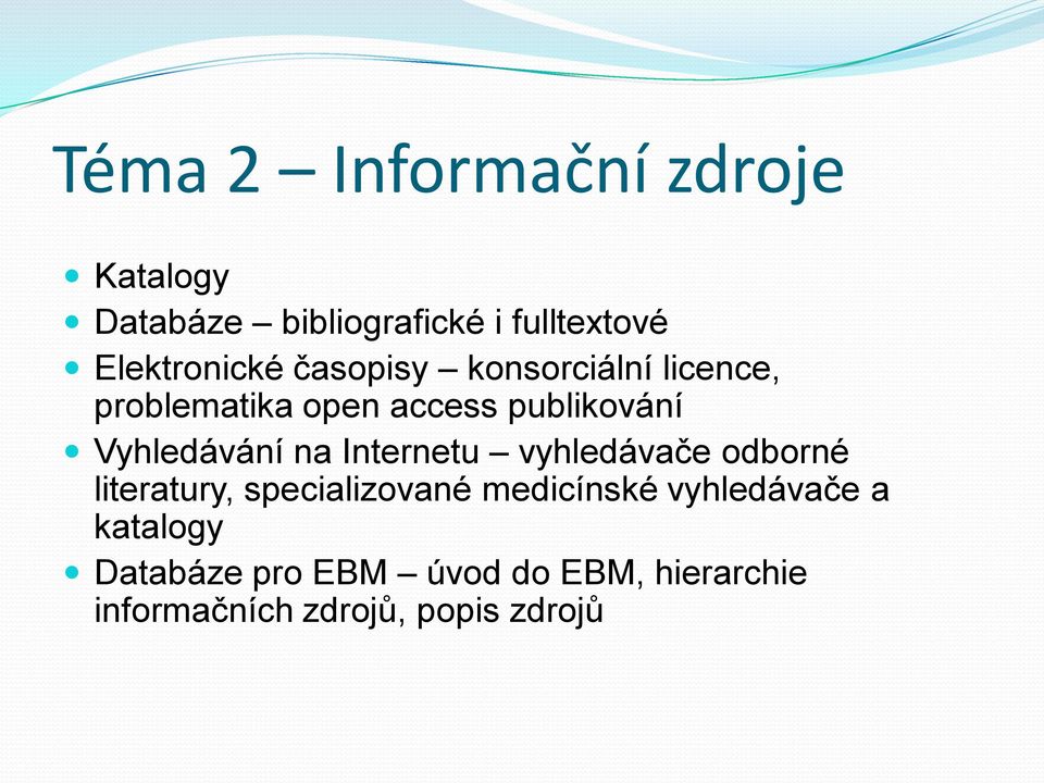 Vyhledávání na Internetu vyhledávače odborné literatury, specializované medicínské