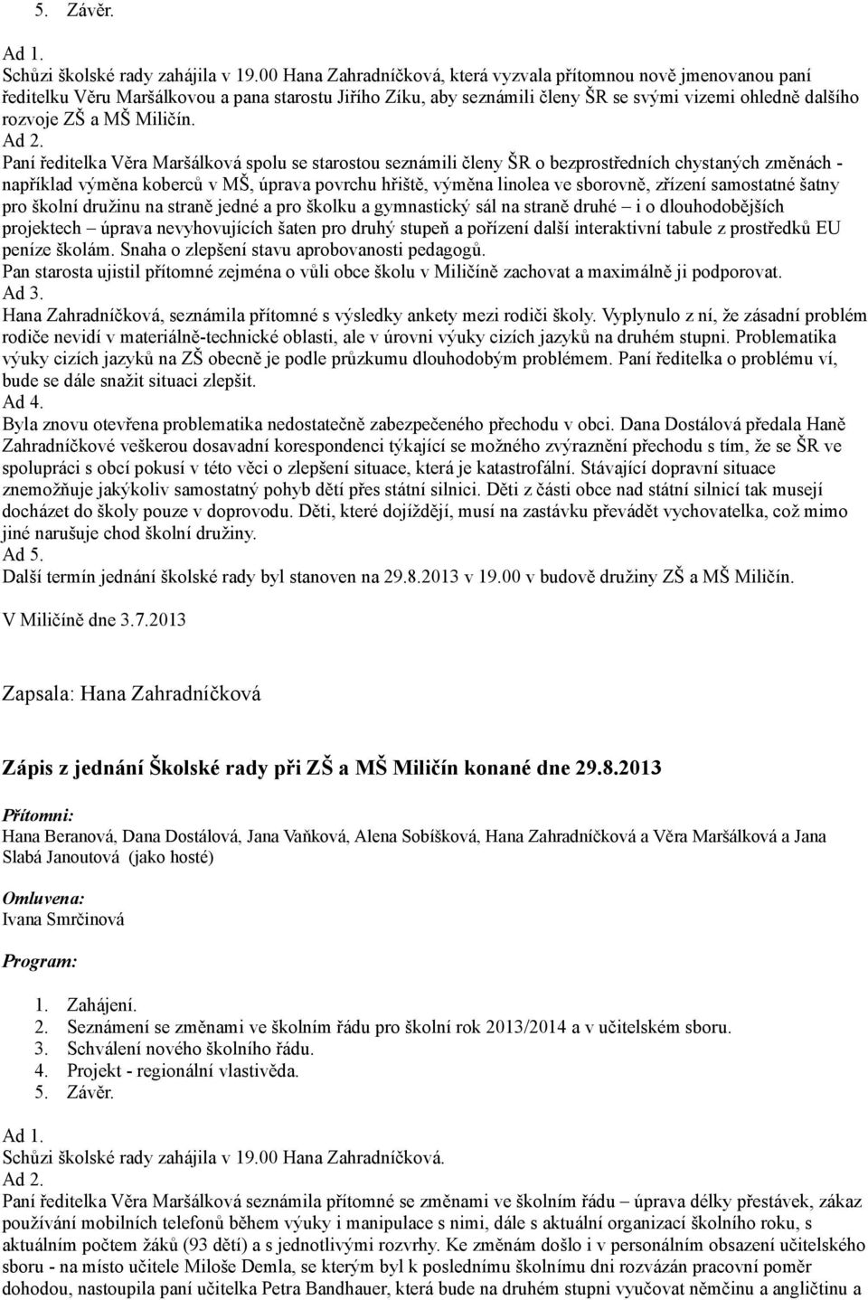 Miličín.