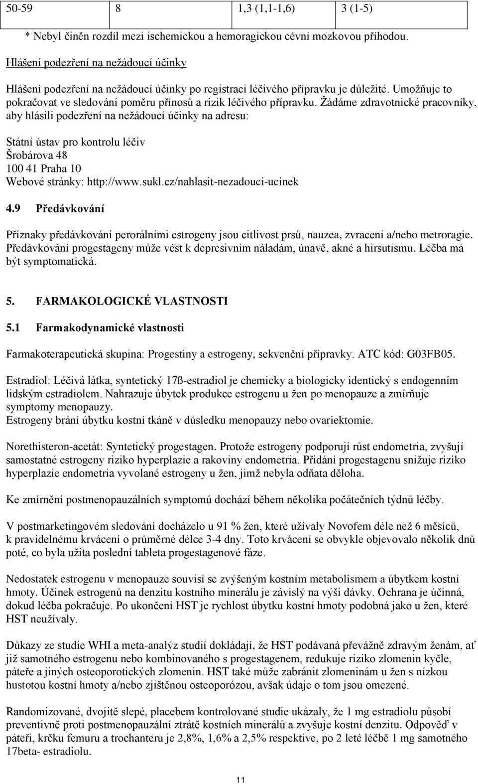 Žádáme zdravotnické pracovníky, aby hlásili podezření na nežádoucí účinky na adresu: Státní ústav pro kontrolu léčiv Šrobárova 48 100 41 Praha 10 Webové stránky: http://www.sukl.