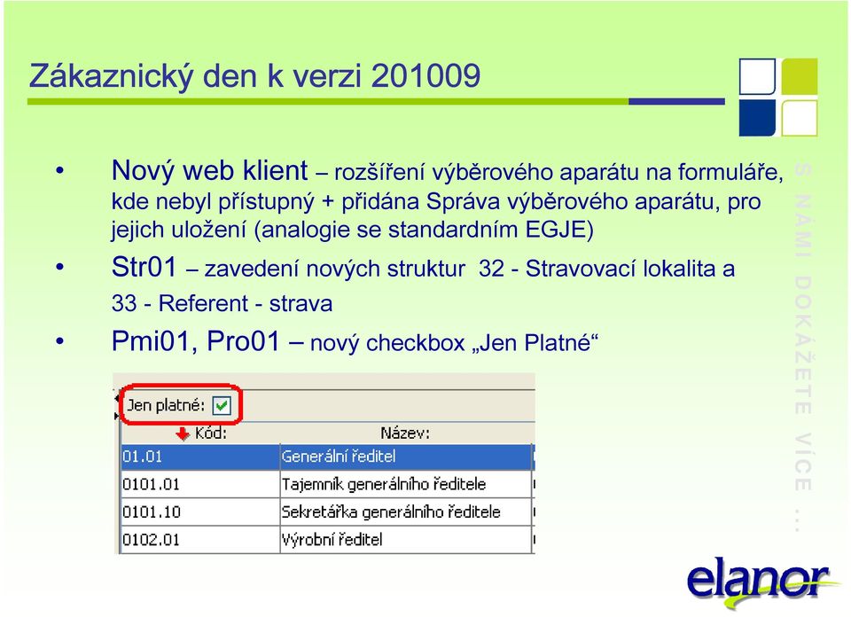 (analogie se standardním EGJE) Str01 zavedení nových struktur 32 -