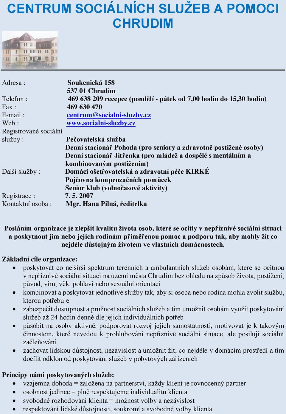 cz Web : www.socialni-sluzby.