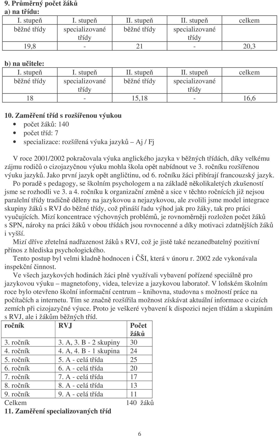 cizojazynou výuku mohla škola opt nabídnout ve 3. roníku rozšíenou výuku jazyk. Jako první jazyk opt anglitinu, od 6. roníku žáci pibírají francouzský jazyk.