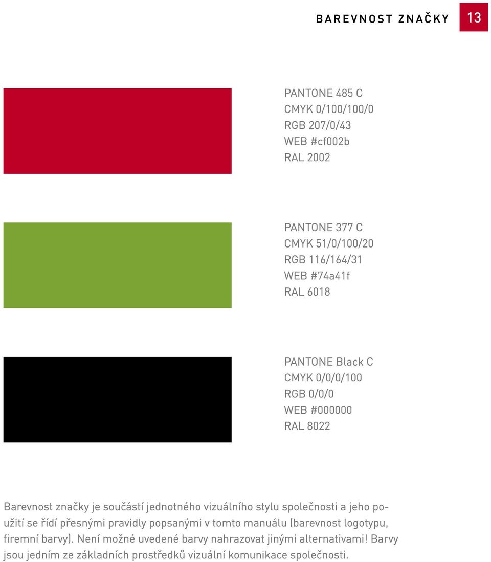 jednotného vizuálního stylu společnosti a jeho použití se řídí přesnými pravidly popsanými v tomto manuálu (barevnost logotypu,