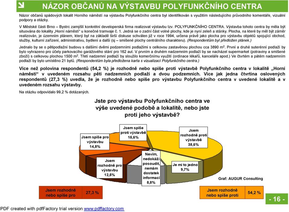 Výstavba tohoto centra by měla být situována do lokality Horní náměstí u konečné tramvaje č. 1. Jedná se o zadní část volné plochy, kde je nyní zeleň a stánky.