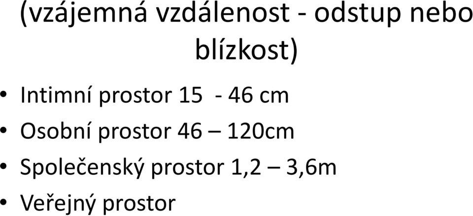 Osobní prostor 46 120cm