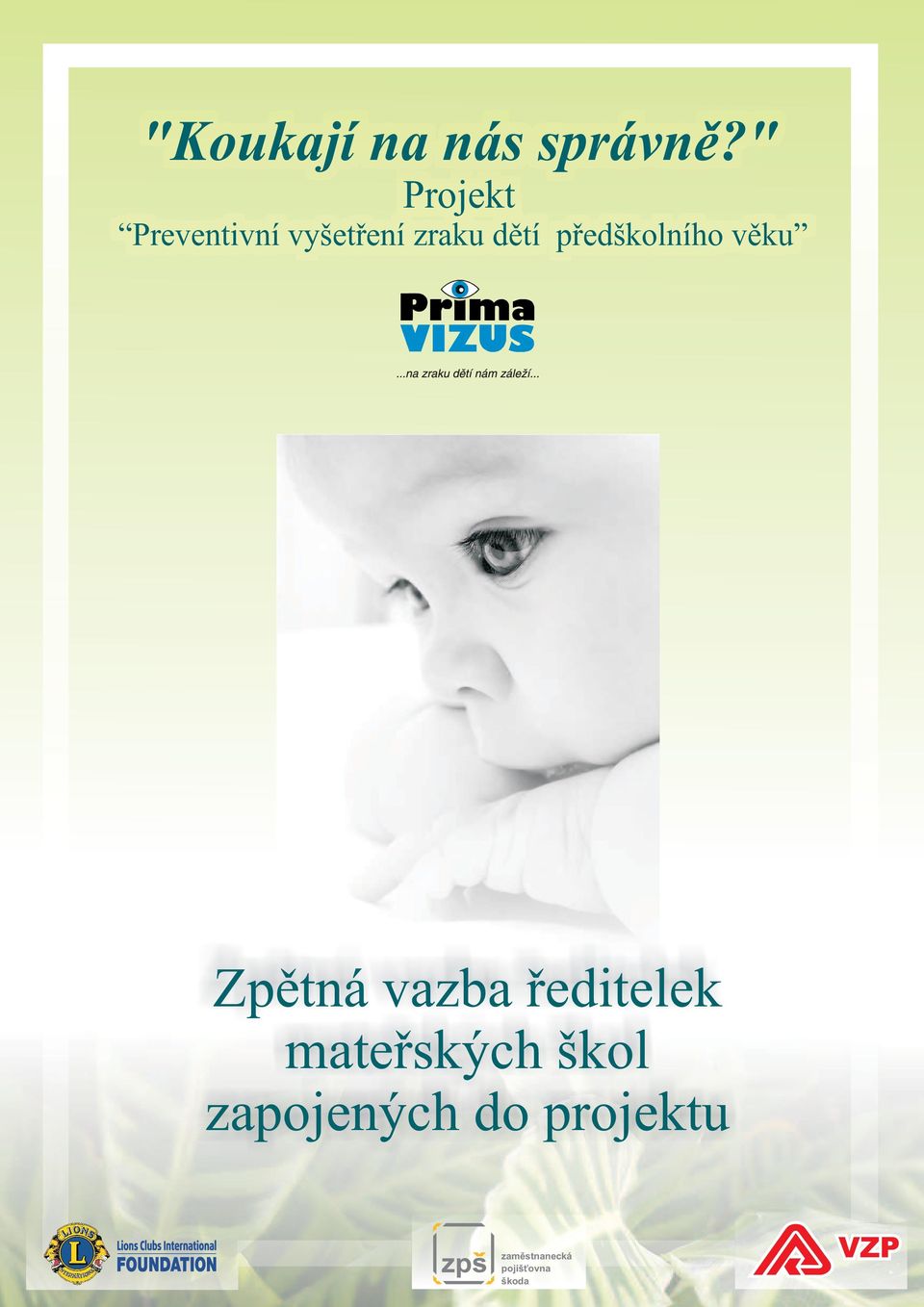 předškolního věku Zpětná vazba ředitelek