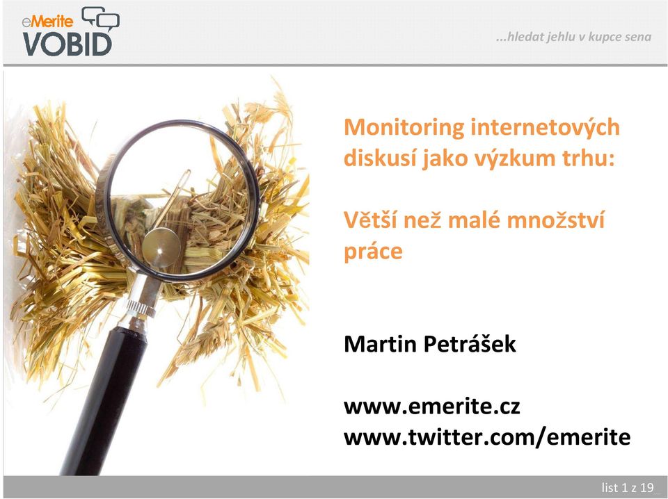 množství práce Martin Petrášek www.