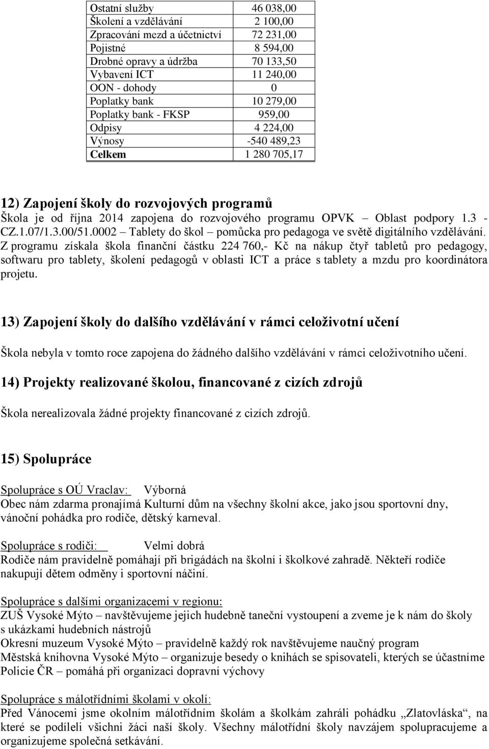 Oblast podpory 1.3 - CZ.1.07/1.3.00/51.0002 Tablety do škol pomůcka pro pedagoga ve světě digitálního vzdělávání.