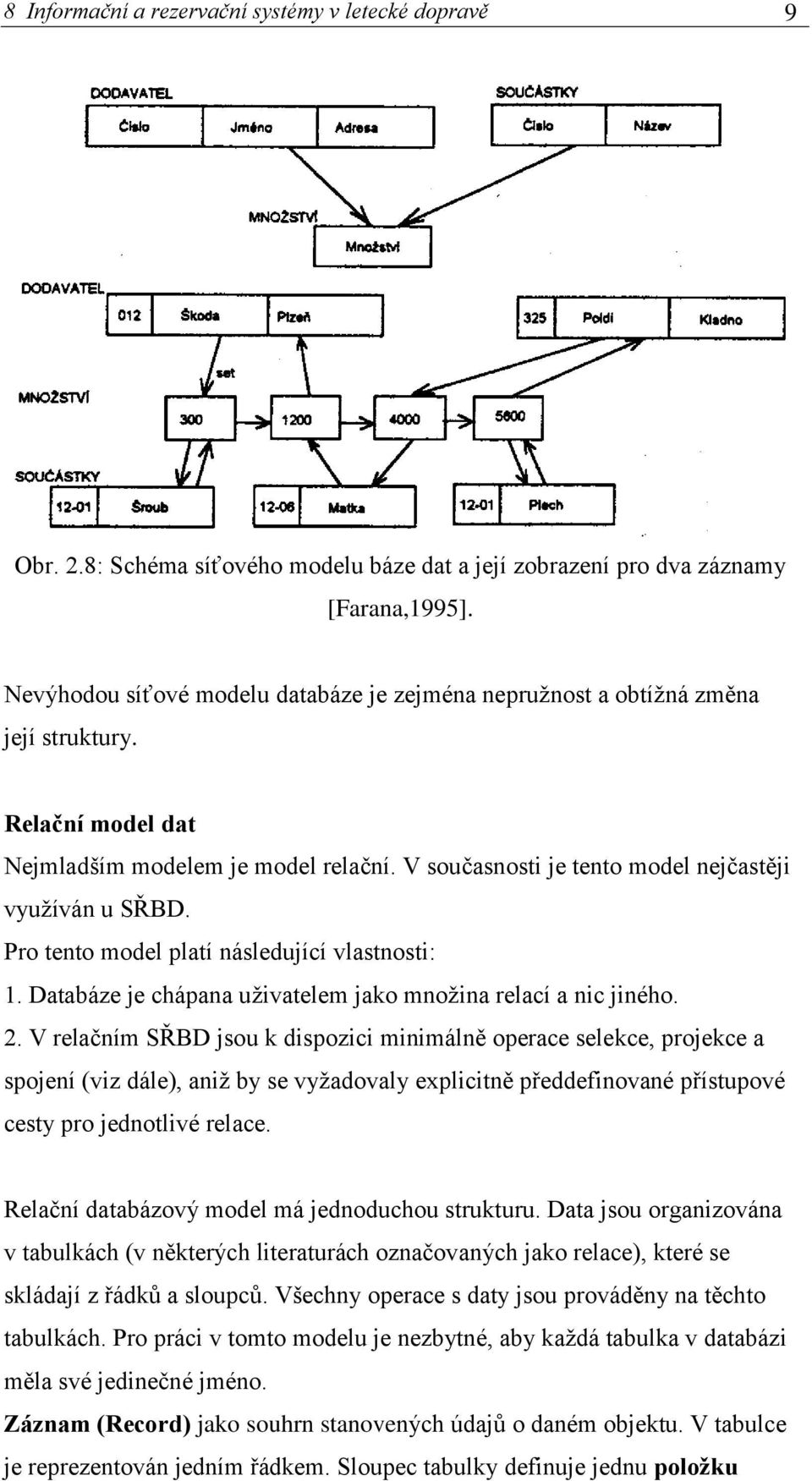 Pro tento model platí následující vlastnosti: 1. Databáze je chápana uživatelem jako množina relací a nic jiného. 2.