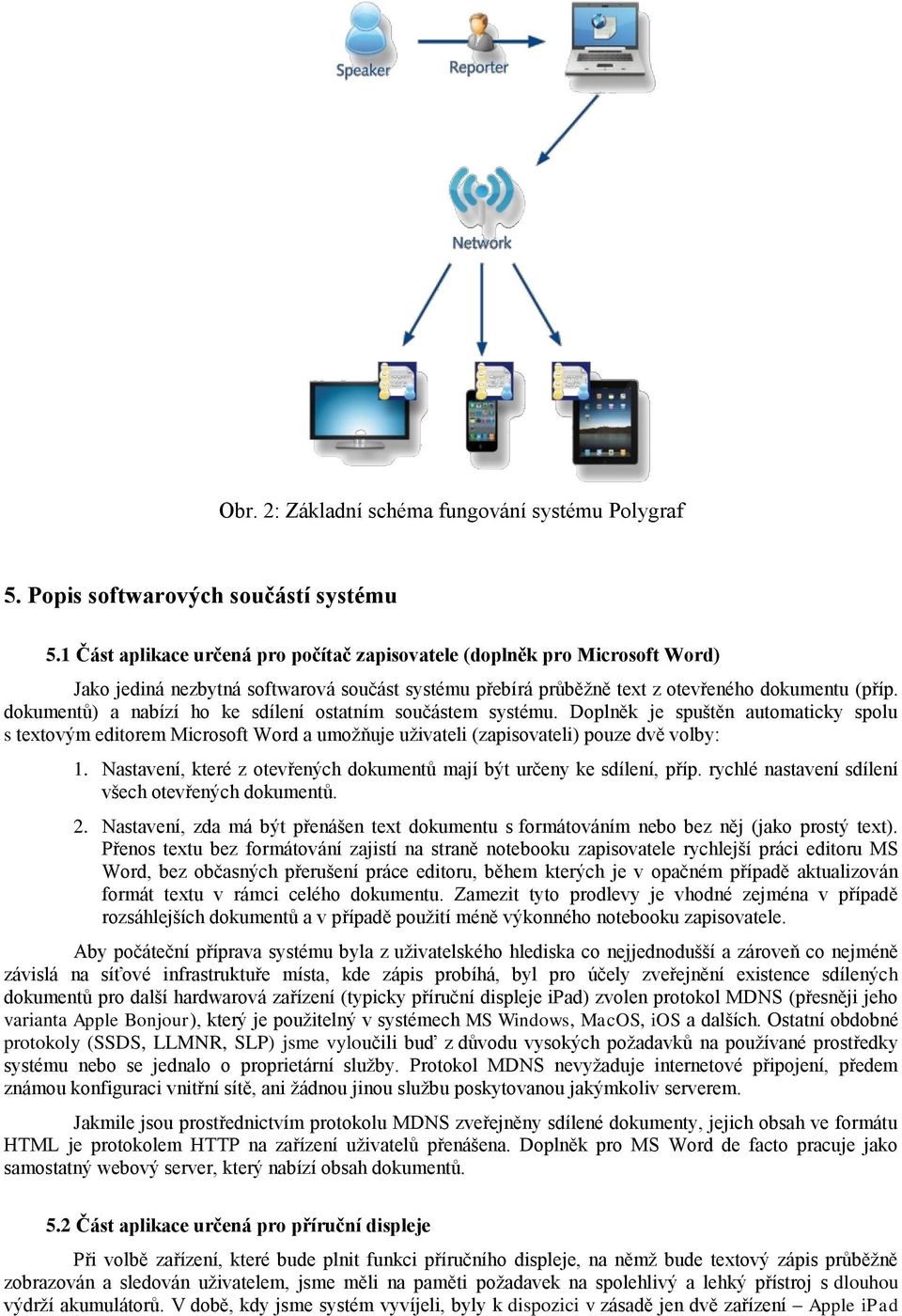 dokumentů) a nabízí ho ke sdílení ostatním součástem systému. Doplněk je spuštěn automaticky spolu s textovým editorem Microsoft Word a umožňuje uživateli (zapisovateli) pouze dvě volby: 1.