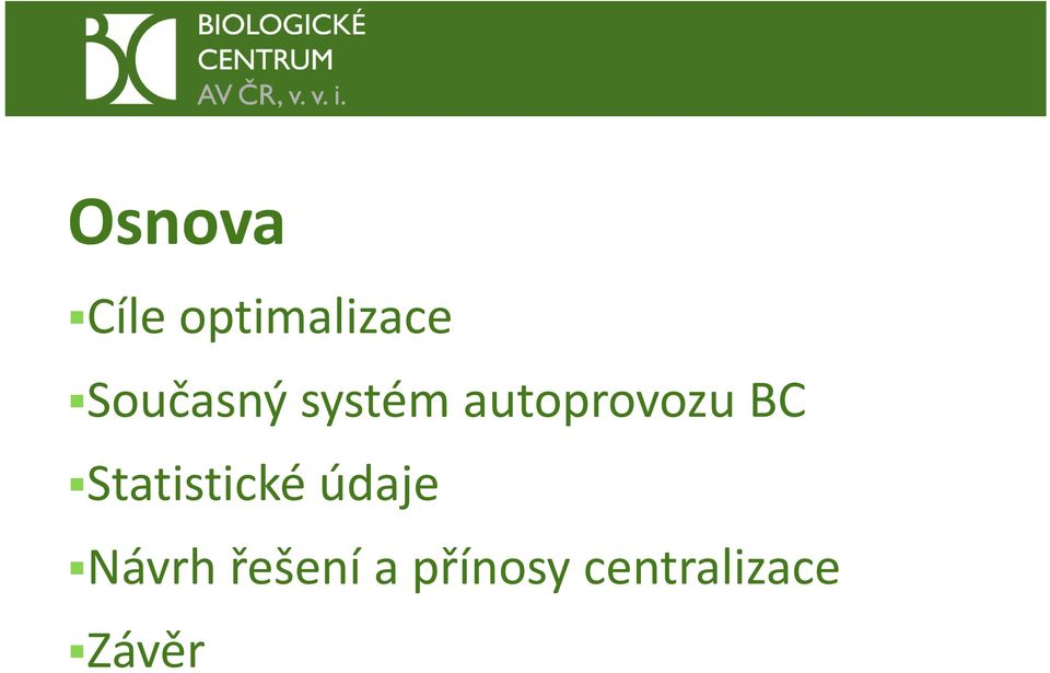 BC Statistické údaje Návrh