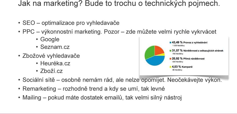 Pozor zde můžete velmi rychle vykrvácet Google Seznam.cz Zbožové vyhledavače Heuréka.cz Zboží.