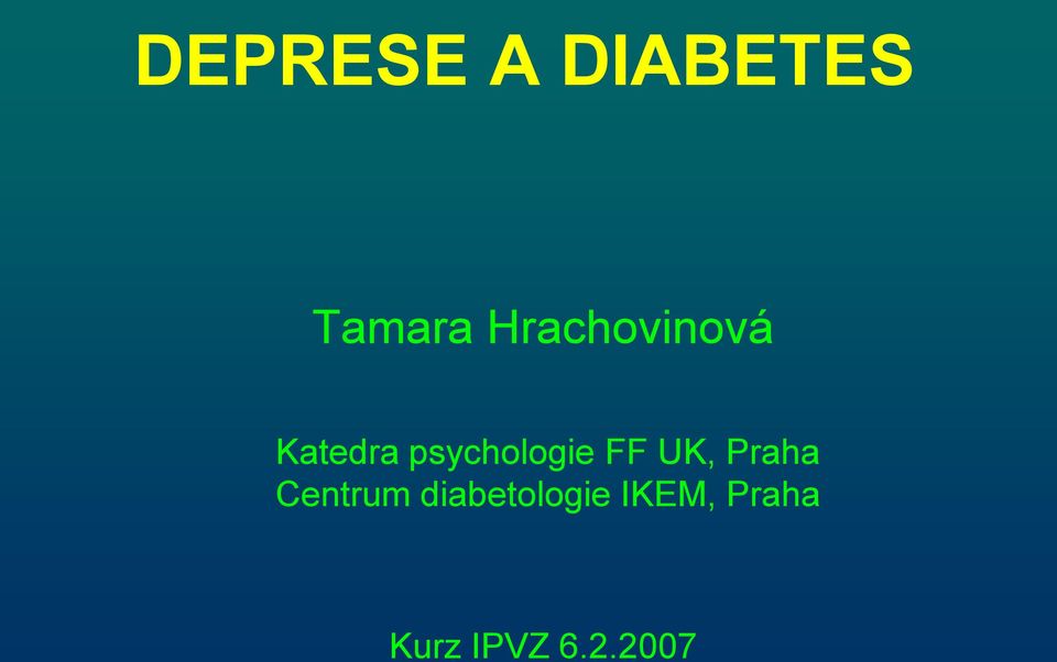 psychologie FF UK, Praha