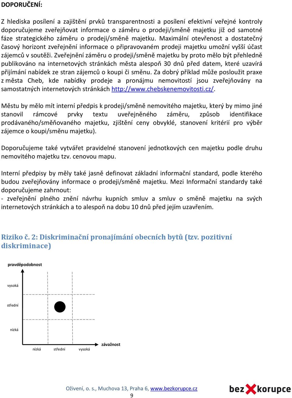 Zveřejnění záměru o prodeji/směně majetku by proto mělo být přehledně publikováno na internetových stránkách města alespoň 30 dnů před datem, které uzavírá přijímání nabídek ze stran zájemců o koupi