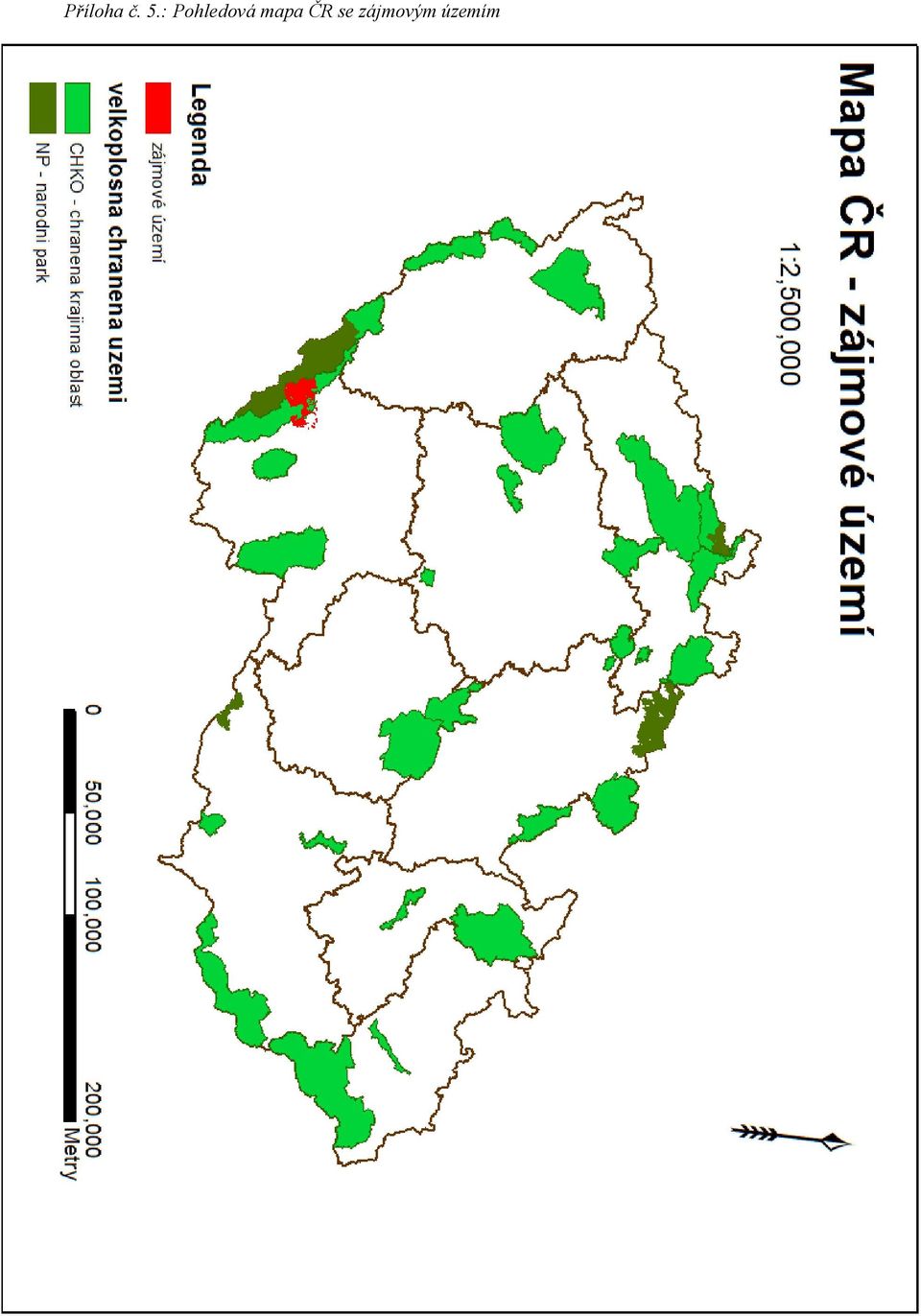 mapa ČR se