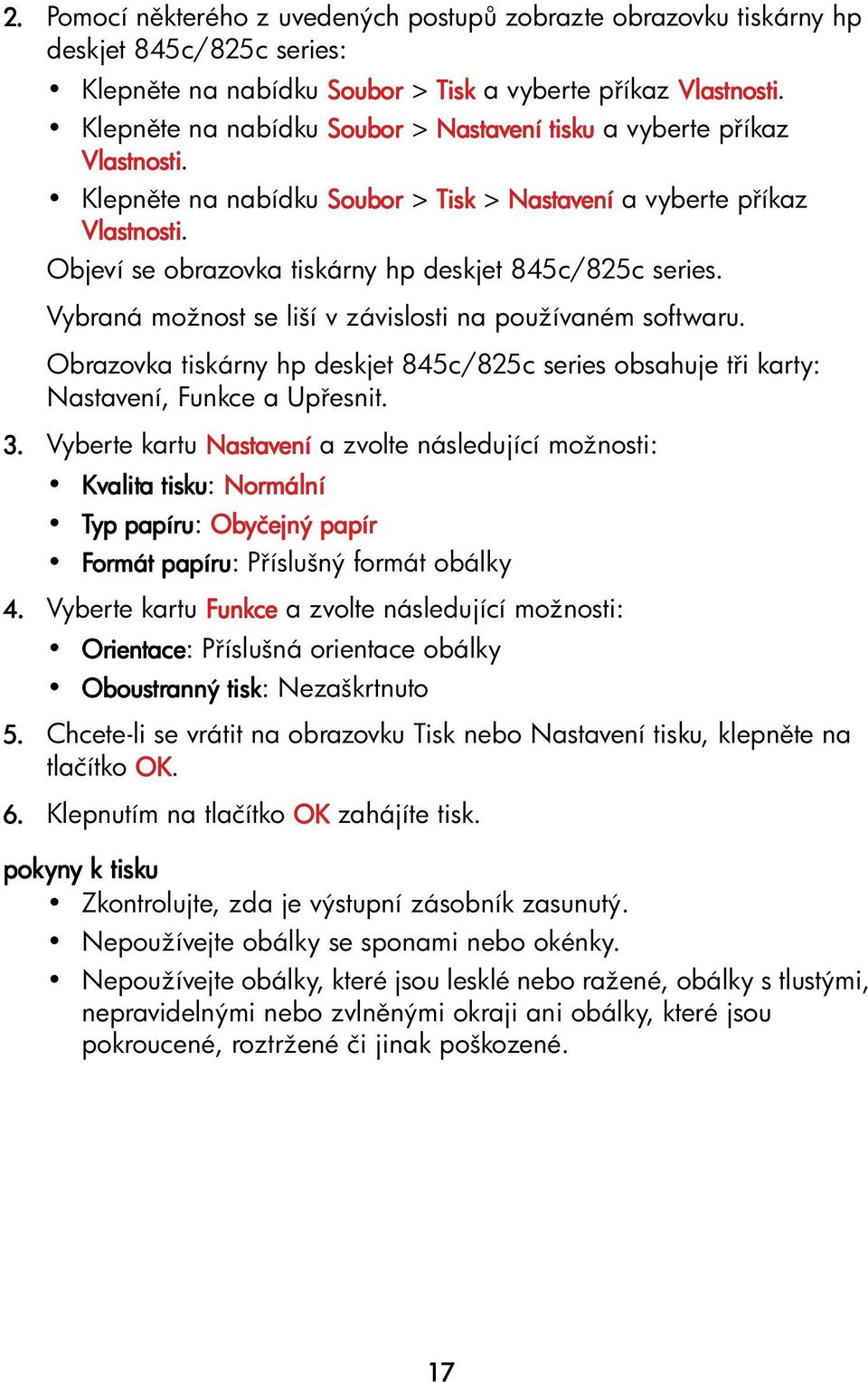 Obrazovkatiskárnyhpdeskjet845c/825cseriesobsahujet ikarty: Nastavení, Funkce a Up esnit. 3.