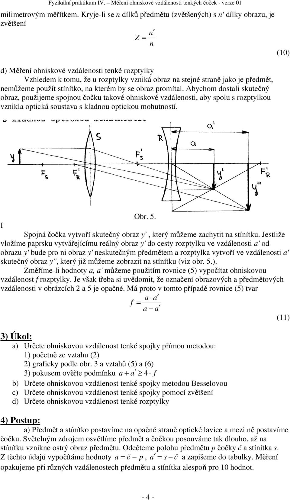 předmět, nemůžeme použít stínítko, n kterém by se obrz promítl.