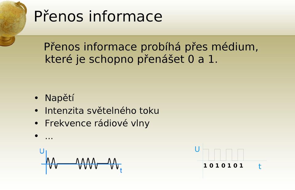 přenášet 0 a 1.