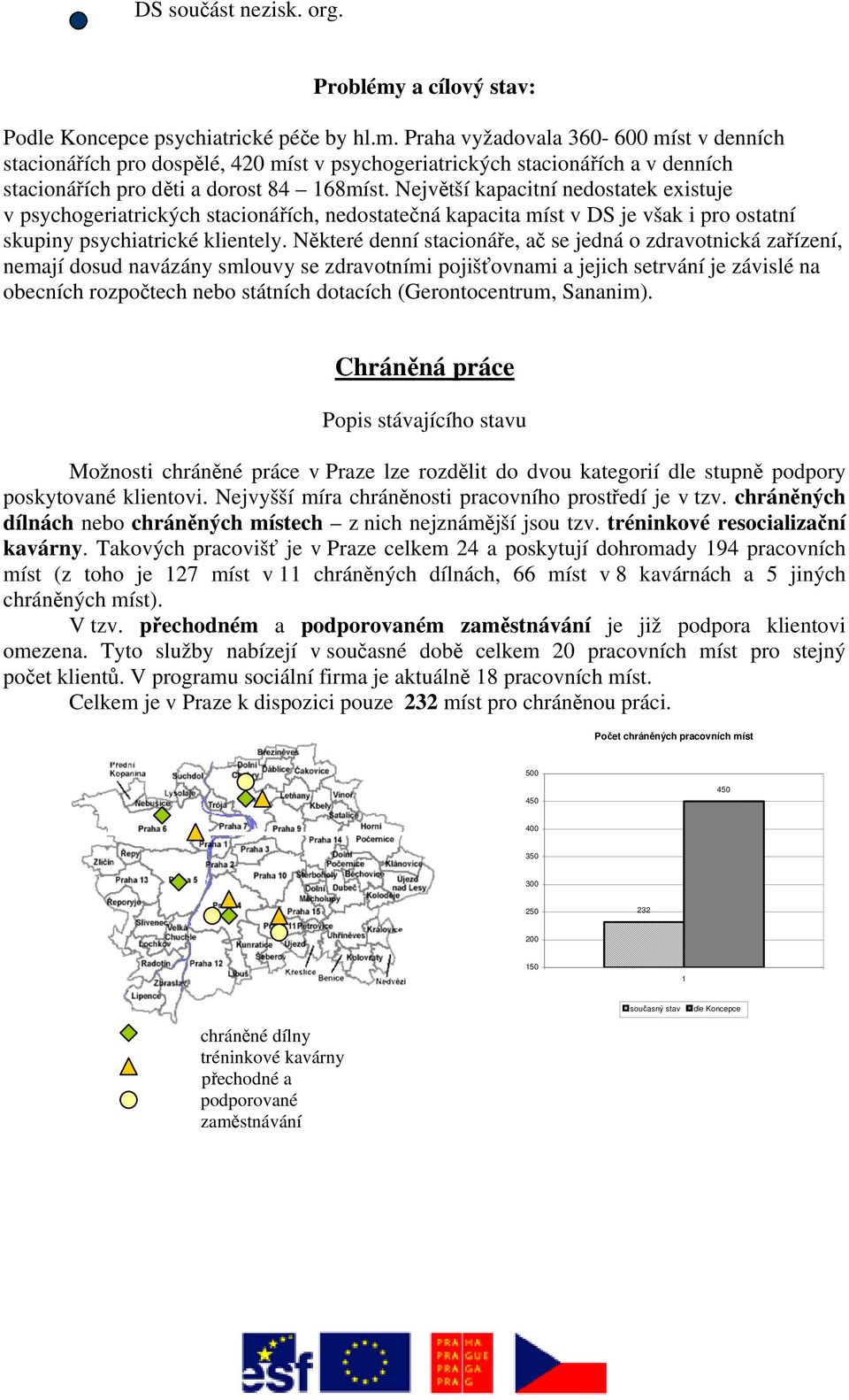 Některé denní stacionáře, ač se jedná o zdravotnická zařízení, nemají dosud navázány smlouvy se zdravotními pojišťovnami a jejich setrvání je závislé na obecních rozpočtech nebo státních dotacích