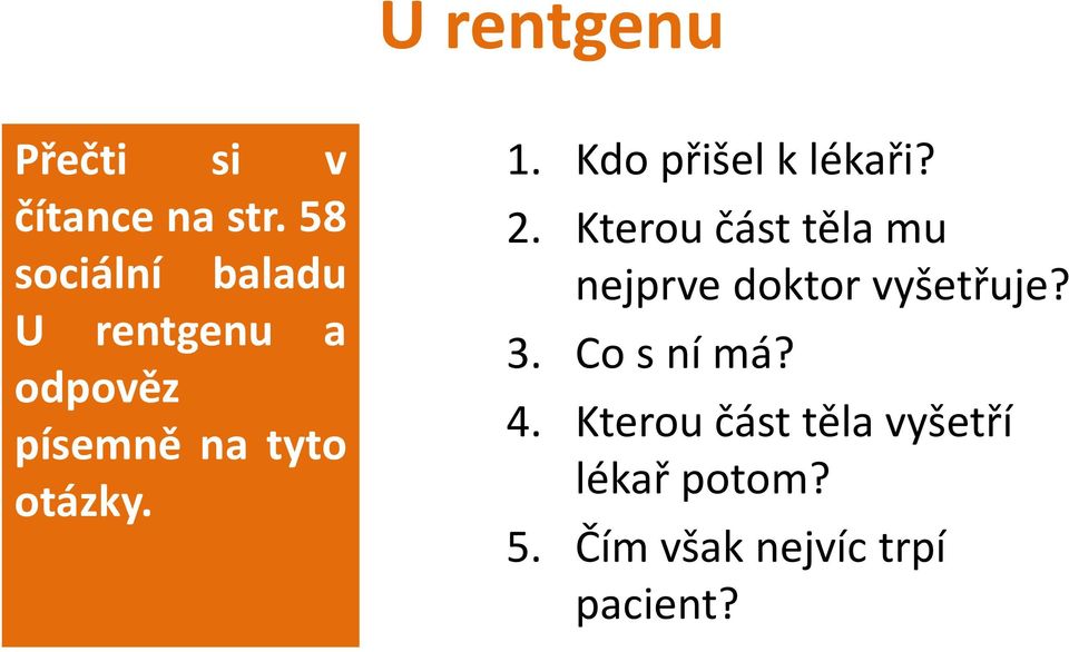 Kdo přišel k lékaři? 2.