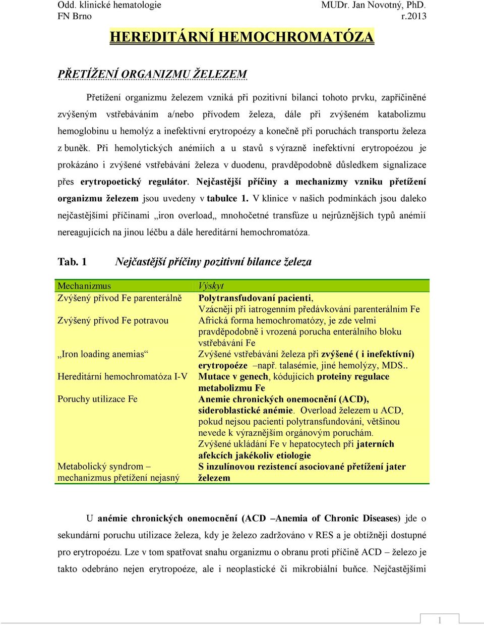 HEREDITÁRNÍ HEMOCHROMATÓZA - PDF Free Download