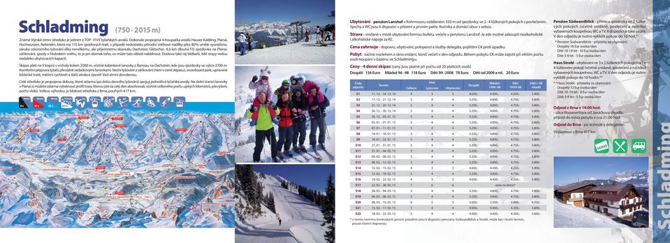 celoročního lyžování díky nevelkému, ale příjemnému skiareálu Dachstein Gletscher.