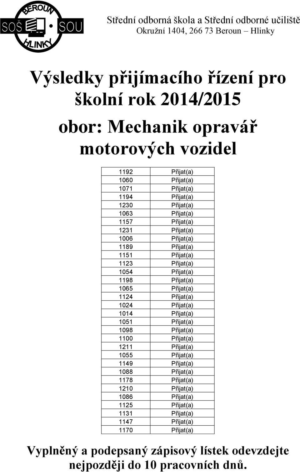 1065 Přijat(a) 1124 Přijat(a) 1024 Přijat(a) 1014 Přijat(a) 1051 Přijat(a) 1098 Přijat(a) 1100 Přijat(a) 1211 Přijat(a) 1055