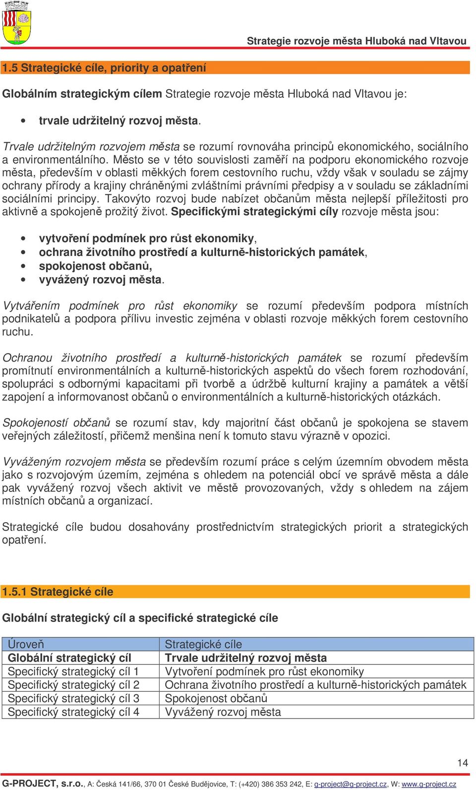 Msto se v této souvislosti zamí na podporu ekonomického rozvoje msta, pedevším v oblasti mkkých forem cestovního ruchu, vždy však v souladu se zájmy ochrany pírody a krajiny chránnými zvláštními