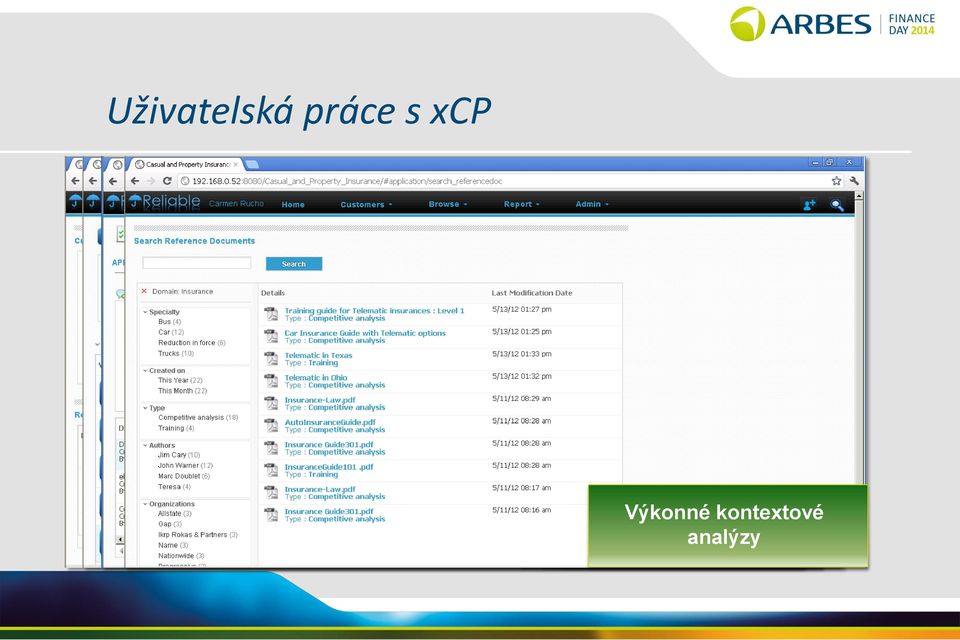 rozložení dostupné zobrazení pracovní informace