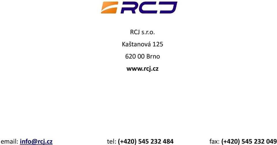 www.rcj.cz email: info @rcj.