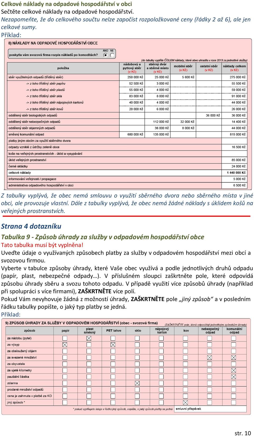 Z tabulky vyplývá, že obec nemá smlouvu o využití sběrného dvora nebo sběrného místa v jiné obci, ale provozuje vlastní.