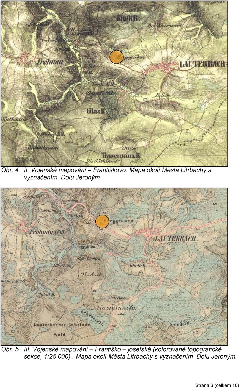 Vojenské mapování Františko josefské (kolorované topografické