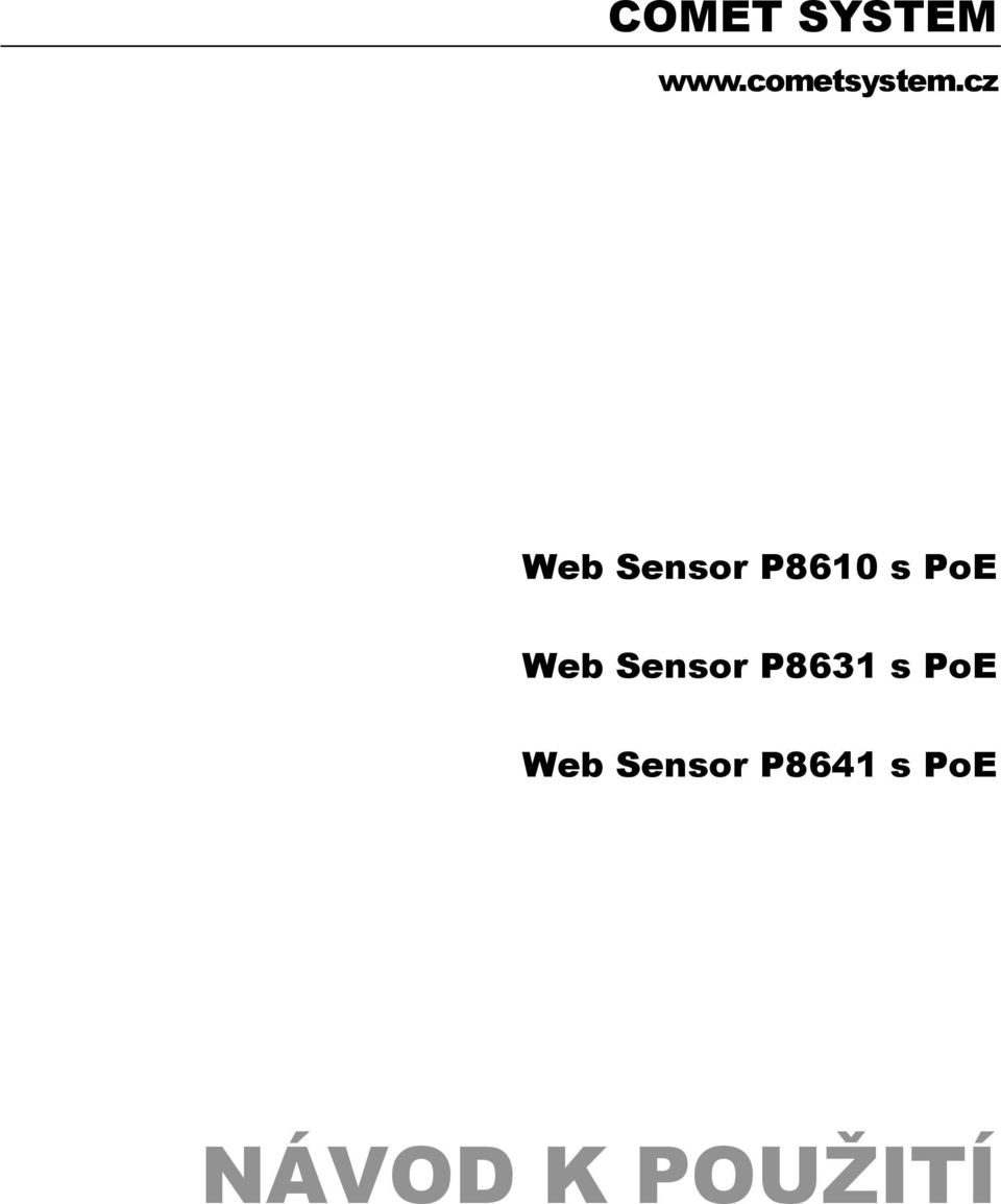 Web Sensor P8631 s PoE Web