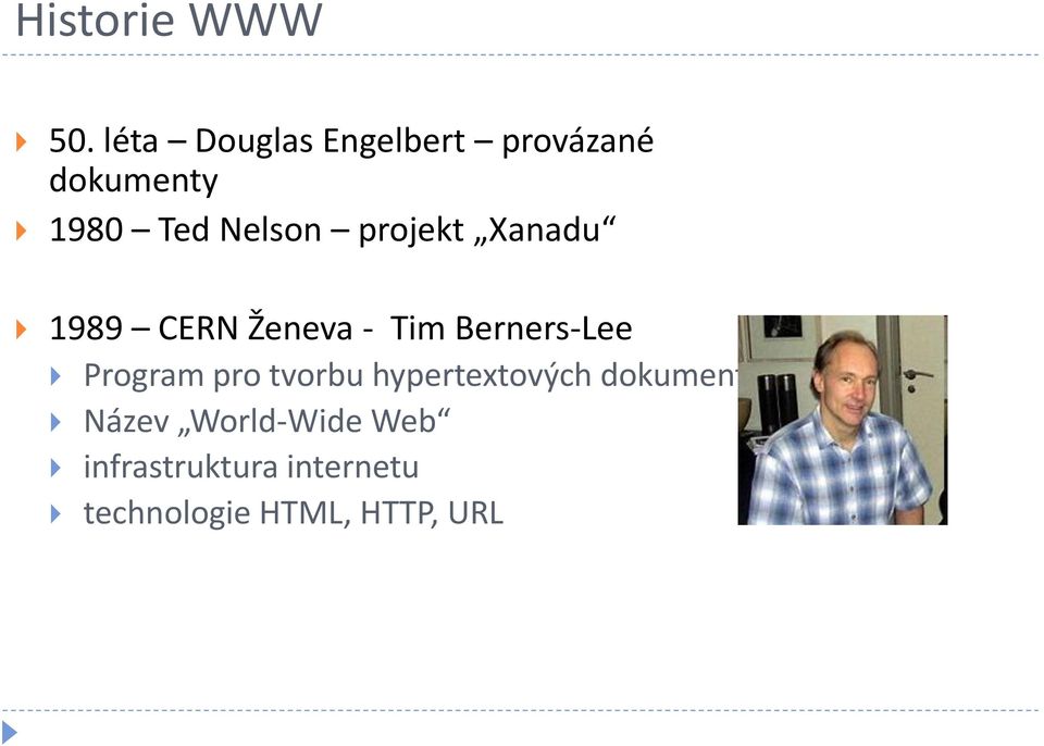 projekt Xanadu 1989 CERN Ženeva - Tim Berners-Lee Program