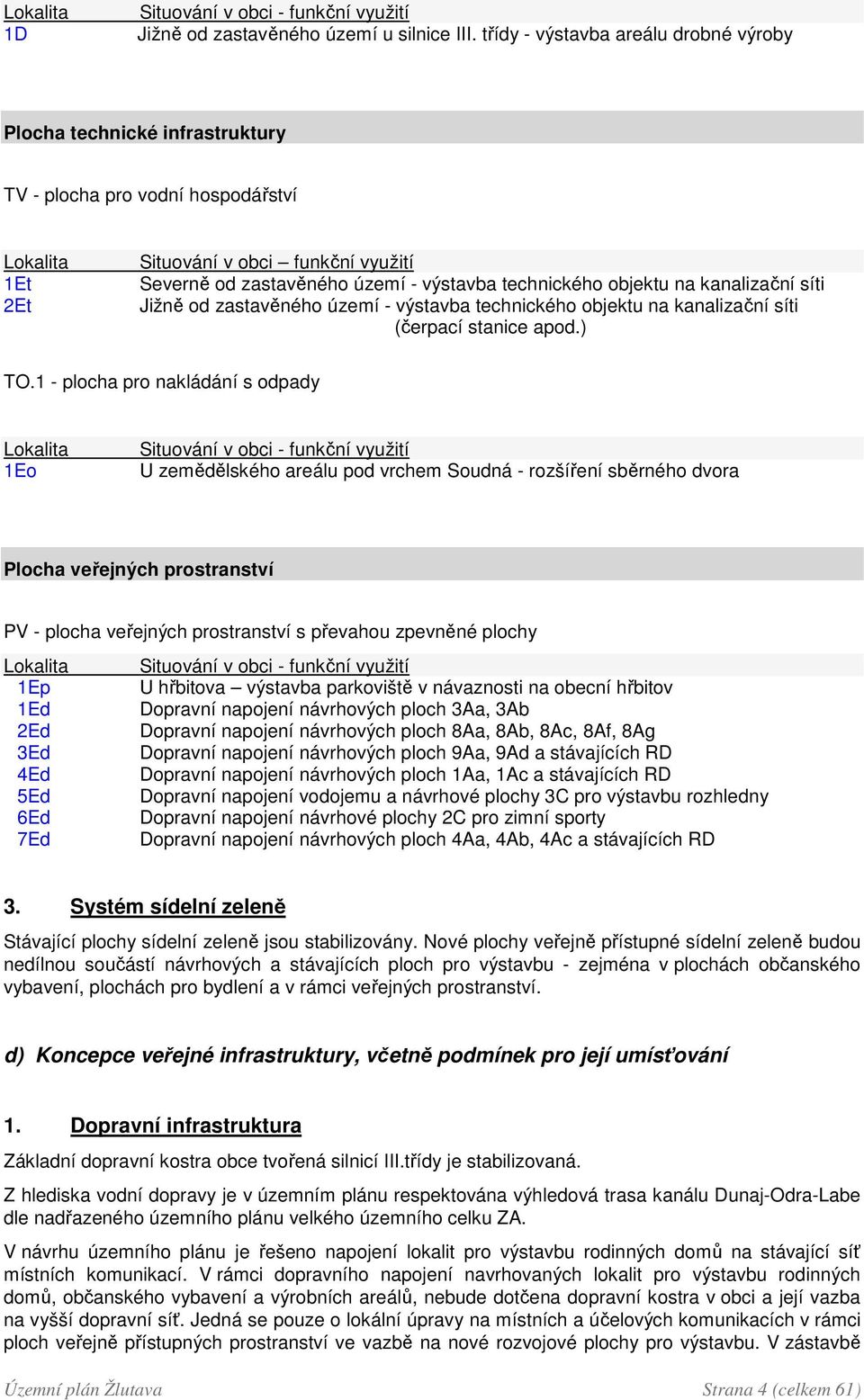 objektu na kanalizační síti Jižně od zastavěného území - výstavba technického objektu na kanalizační síti (čerpací stanice apod.) TO.