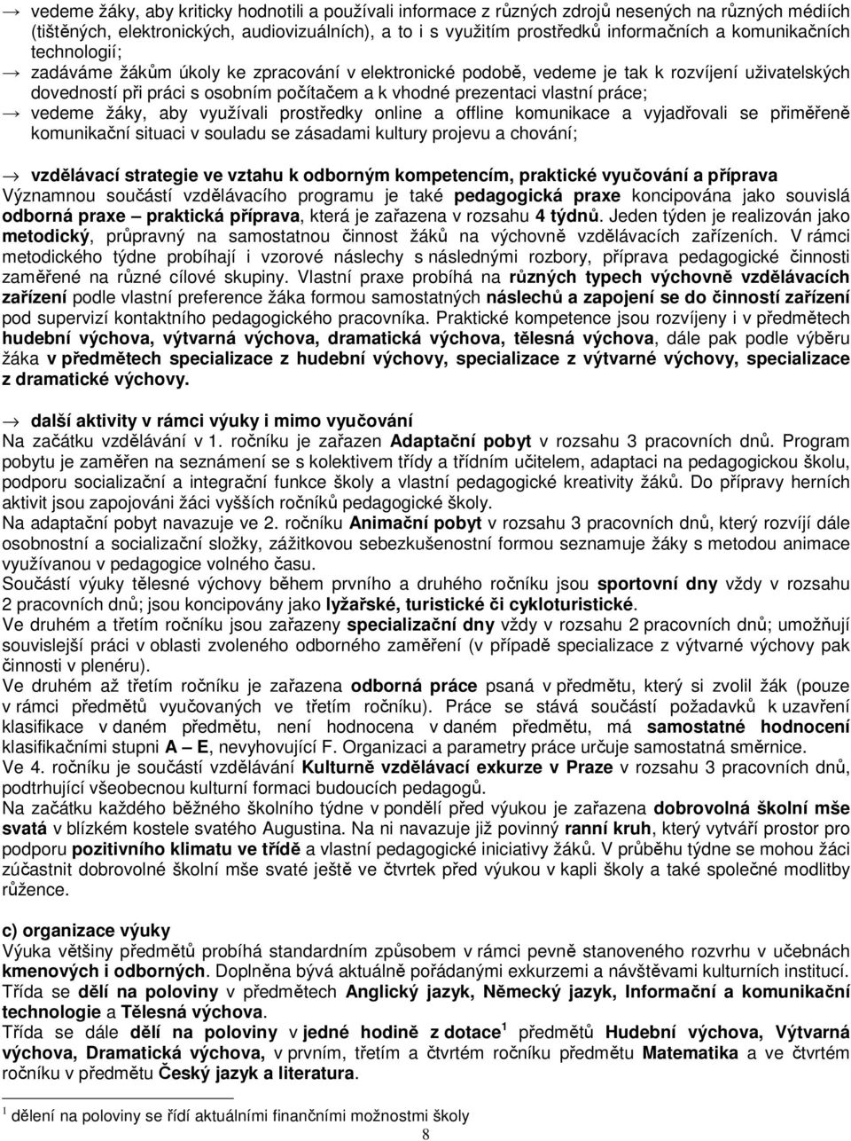 práce; vedeme žáky, aby využívali prostředky online a offline komunikace a vyjadřovali se přiměřeně komunikační situaci v souladu se zásadami kultury projevu a chování; vzdělávací strategie ve vztahu