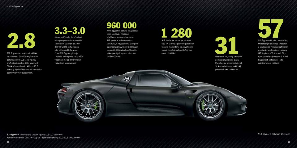 Nyní můžete zrychlit do světa sportovních vozů budoucnosti. Jakou spotřebu byste očekávali od supersportovního automobilu s celkovým výkonem 652 kw (887 k)?