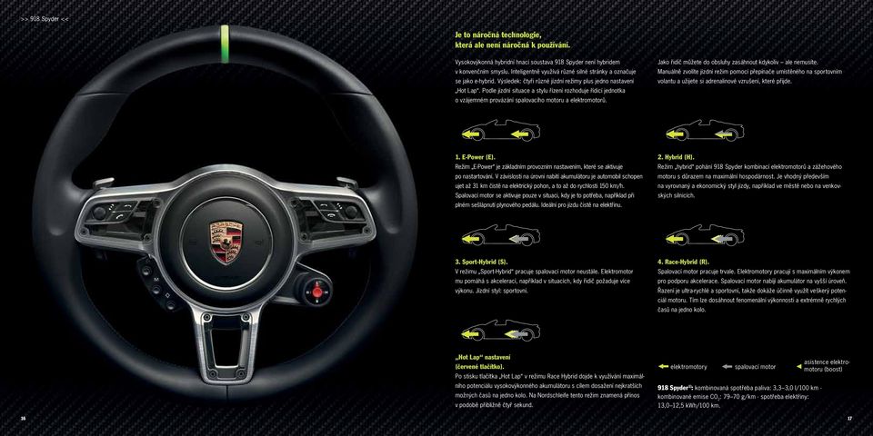 Podle jízdní situace a stylu řízení rozhoduje řídicí jednotka o vzájemném provázání spalovacího motoru a elektromotorů. Jako řidič můžete do obsluhy zasáhnout kdykoliv ale nemusíte.