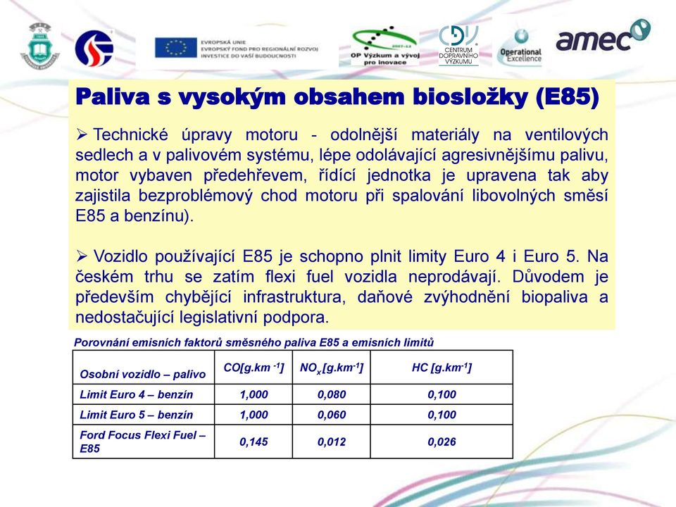 Na českém trhu se zatím flexi fuel vozidla neprodávají. Důvodem je především chybějící infrastruktura, daňové zvýhodnění biopaliva a nedostačující legislativní podpora.